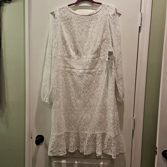 Lane Bryant | Dresses | Beautiful White Lace Lane Bryant Dress Nwt Size 4 |  Poshmark